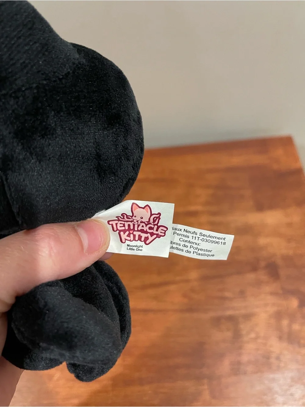 Tentacle Kitty Moonlight Little One Plush 2020 HTF Rare Glow Black Cat Green Eye